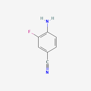 4-Amino-3-fluorobenzonitrile chemical structure (CAS 63069-50-1)