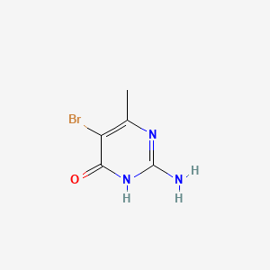 2-Amino-5-bromo-6-methylpyrimidin-4-ol chemical structure (CAS 6307-35-3)