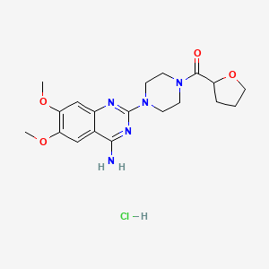 (4-(4-Amino-6,7-dimethoxyquinazolin-2-yl)piperazin-1-yl)(tetrahydrofuran-2-yl)methanone hydrochloride chemical structure (CAS 63074-08-8)