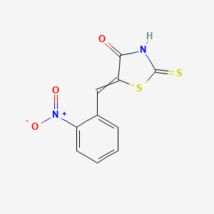 2-Mercapto-5-(2-nitrobenzylidene)thiazol-4(5H)-one chemical structure (CAS 6308-22-1)