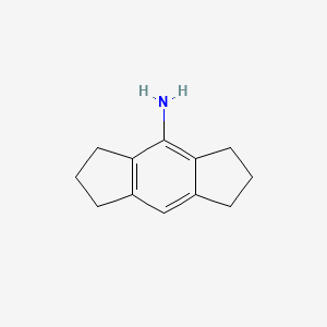 1,2,3,5,6,7-Hexahydro-s-indacen-4-amine chemical structure (CAS 63089-56-5)