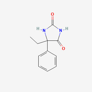5-Ethyl-5-phenylimidazolidine-2,4-dione chemical structure (CAS 631-07-2)