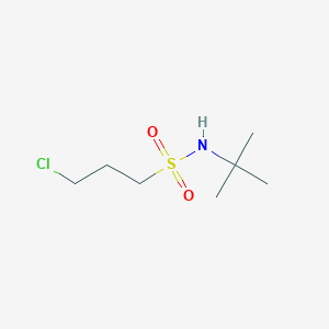 3-Chloropropane-1-sulfonic acid tert-butylamide chemical structure (CAS 63132-85-4)