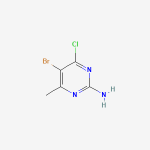 5-Bromo-4-chloro-6-methylpyrimidin-2-amine chemical structure (CAS 6314-12-1)