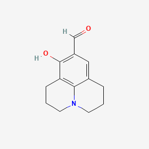 8-Hydroxy-1,2,3,5,6,7-hexahydropyrido[3,2,1-ij]quinoline-9-carbaldehyde chemical structure (CAS 63149-33-7)
