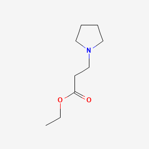 Ethyl 3-(pyrrolidin-1-yl)propanoate chemical structure (CAS 6317-35-7)