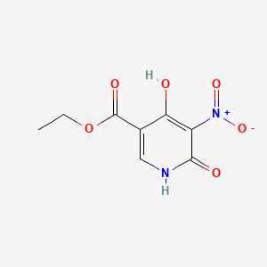 Ethyl 4,6-dihydroxy-5-nitronicotinate chemical structure (CAS 6317-97-1)