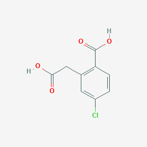 2-(Carboxymethyl)-4-chlorobenzoic acid chemical structure (CAS 63177-08-2)
