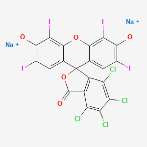 Sodium 4,5,6,7-tetrachloro-2',4',5',7'-tetraiodo-3-oxo-3H-spiro[isobenzofuran-1,9'-xanthene]-3',6'-bis(olate) chemical structure (CAS 632-69-9)