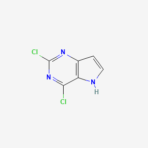 2,4-Dichloro-5H-pyrrolo[3,2-d]pyrimidine chemical structure (CAS 63200-54-4)