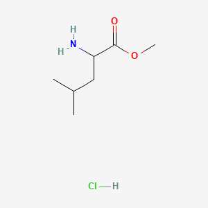Methyl 2-amino-4-methylpentanoate hydrochloride chemical structure (CAS 6322-53-8)