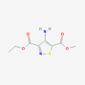 3-Ethyl 5-methyl 4-aminoisothiazole-3,5-dicarboxylate chemical structure (CAS 632291-73-7)