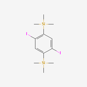 (2,5-Diiodo-1,4-phenylene)bis(trimethylsilane) chemical structure (CAS 632324-38-0)