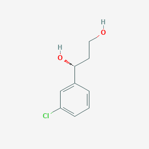 (R)-1-(3-Chlorophenyl)propane-1,3-diol chemical structure (CAS 632327-18-5)