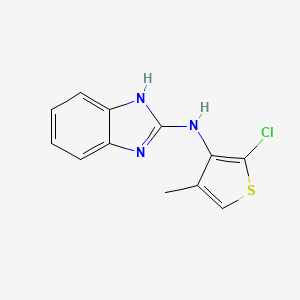 N-(2-Chloro-4-methylthiophen-3-yl)-1H-benzo[d]imidazol-2-amine chemical structure (CAS 632355-68-1)
