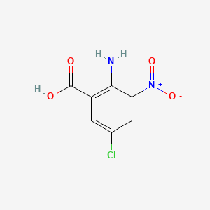 2-Amino-5-chloro-3-nitrobenzoic acid chemical structure (CAS 6324-51-2)