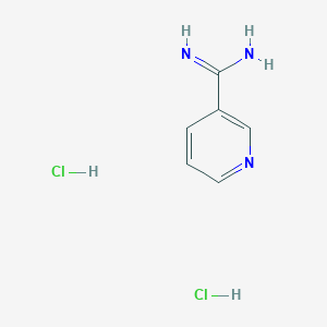 Nicotinimidamide dihydrochloride chemical structure (CAS 63265-42-9)