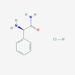 (R)-2-Amino-2-phenylacetamide hydrochloride chemical structure (CAS 63291-39-4)
