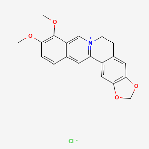 9,10-Dimethoxy-5,6-dihydro-[1,3]dioxolo[4,5-g]isoquinolino[3,2-a]isoquinolin-7-ium chloride chemical structure (CAS 633-65-8)