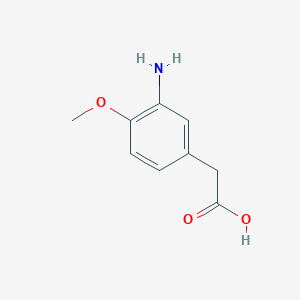2-(3-Amino-4-methoxyphenyl)acetic acid chemical structure (CAS 63304-81-4)