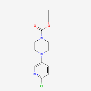 tert-Butyl 4-(6-chloropyridin-3-yl)piperazine-1-carboxylate chemical structure (CAS 633283-53-1)
