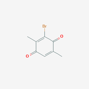3-Bromo-2,5-dimethylcyclohexa-2,5-diene-1,4-dione chemical structure (CAS 633318-48-6)