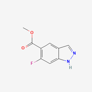 Methyl 6-fluoro-1H-indazole-5-carboxylate chemical structure (CAS 633327-39-6)