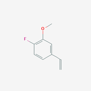 1-Fluoro-2-methoxy-4-vinylbenzene chemical structure (CAS 633335-94-1)