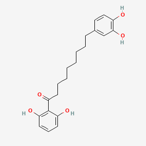 1-(2,6-Dihydroxyphenyl)-9-(3,4-dihydroxyphenyl)nonan-1-one chemical structure (CAS 63335-25-1)