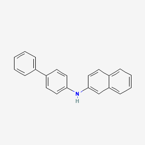 N-([1,1'-Biphenyl]-4-yl)naphthalen-2-amine chemical structure (CAS 6336-92-1)
