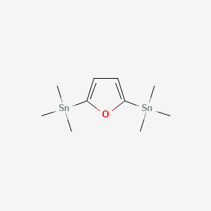 2,5-Bis(trimethylstannyl)furan chemical structure (CAS 63366-23-4)
