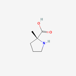 (R)-2-Methylpyrrolidine-2-carboxylic acid chemical structure (CAS 63399-77-9)