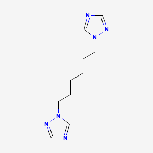 1,6-Di(1H-1,2,4-triazol-1-yl)hexane chemical structure (CAS 63400-46-4)
