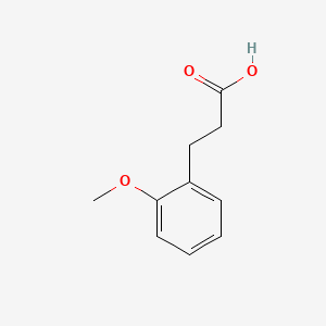 3-(2-Methoxyphenyl)propanoic acid chemical structure (CAS 6342-77-4)