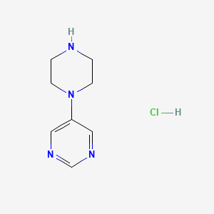 5-(Piperazin-1-yl)pyrimidine hydrochloride(1:x) chemical structure (CAS 634468-92-1)