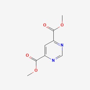 Dimethyl pyrimidine-4,6-dicarboxylate chemical structure (CAS 6345-43-3)