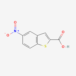 5-Nitrobenzo[b]thiophene-2-carboxylic acid chemical structure (CAS 6345-55-7)