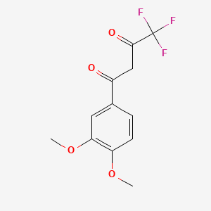 1-(3,4-Dimethoxyphenyl)-4,4,4-trifluorobutane-1,3-dione chemical structure (CAS 63458-98-0)