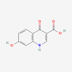 4,7-Dihydroxyquinoline-3-carboxylic acid chemical structure (CAS 63463-27-4)