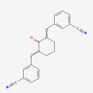 3,3'-((2-Oxocyclohexane-1,3-diylidene)bis(methanylylidene))dibenzonitrile chemical structure (CAS 63476-70-0)
