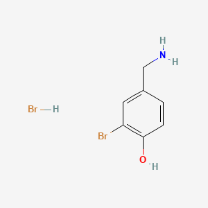 4-(Aminomethyl)-2-bromophenol hydrobromide chemical structure (CAS 63491-89-4)