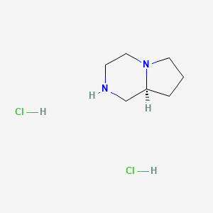 (S)-Octahydropyrrolo[1,2-a]pyrazine dihydrochloride chemical structure (CAS 634922-11-5)