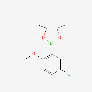 2-(5-chloro-2-methoxyphenyl)-4,4,5,5-tetramethyl-1,3,2-dioxaborolane chemical structure (CAS 635305-45-2)