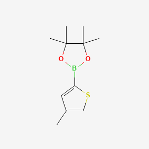 4,4,5,5-Tetramethyl-2-(4-methylthiophen-2-yl)-1,3,2-dioxaborolane chemical structure (CAS 635305-48-5)