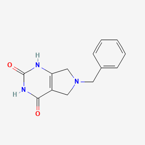 6-Benzyl-6,7-dihydro-1H-pyrrolo[3,4-d]pyrimidine-2,4(3H,5H)-dione chemical structure (CAS 635698-34-9)