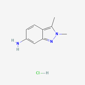 2,3-Dimethyl-2H-indazol-6-amine hydrochloride chemical structure (CAS 635702-60-2)
