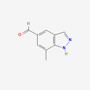 7-Methyl-1H-indazole-5-carbaldehyde chemical structure (CAS 635712-40-2)