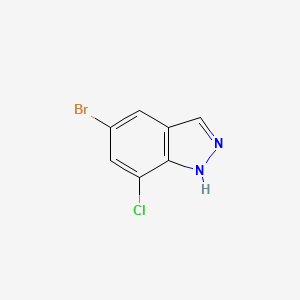 5-Bromo-7-chloro-1H-indazole chemical structure (CAS 635712-44-6)