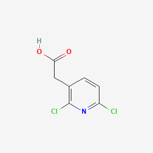 2-(2,6-Dichloropyridin-3-yl)acetic acid chemical structure (CAS 63580-08-5)