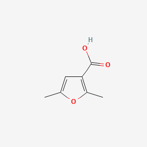 2,5-Dimethylfuran-3-carboxylic acid chemical structure (CAS 636-44-2)